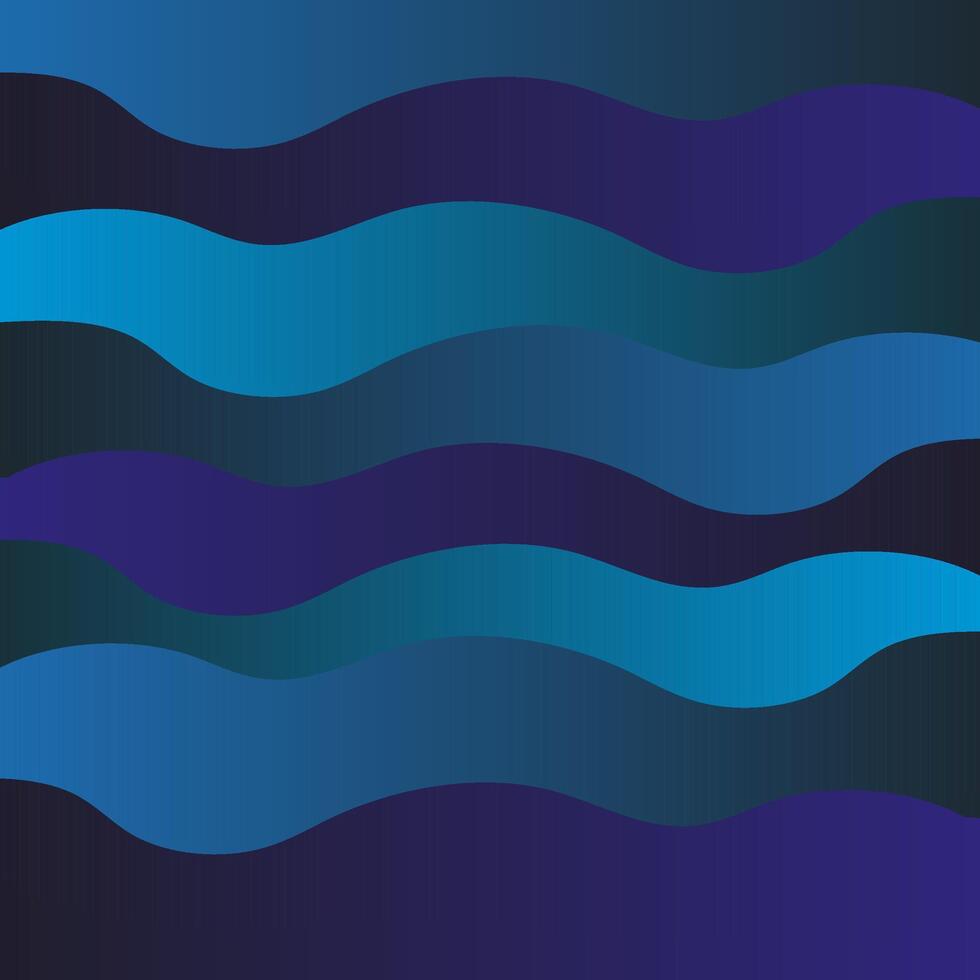 Abstract background of blue color decorated with a pattern in the form of wavy lines vector