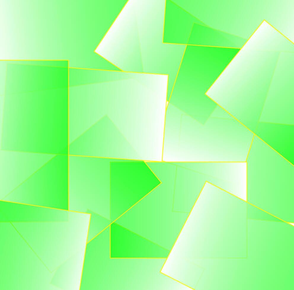 Abstract green background decorated with a pattern of transparent geometric shapes vector