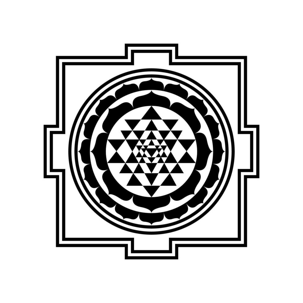 Sri Yantra Sacred Geometry vector