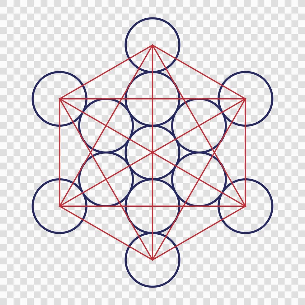 Metatron Cube Sacred Geometry Symbol vector