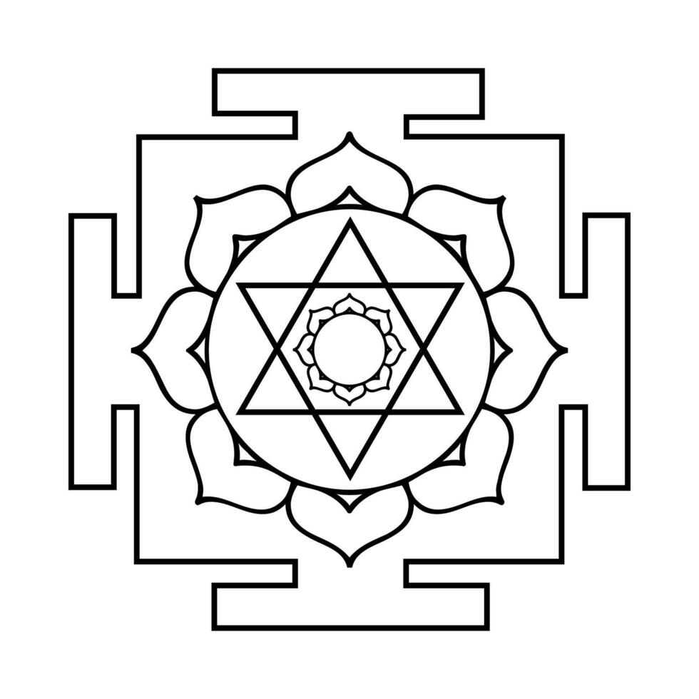 Kamana Yantra Sacred Geometric Design vector