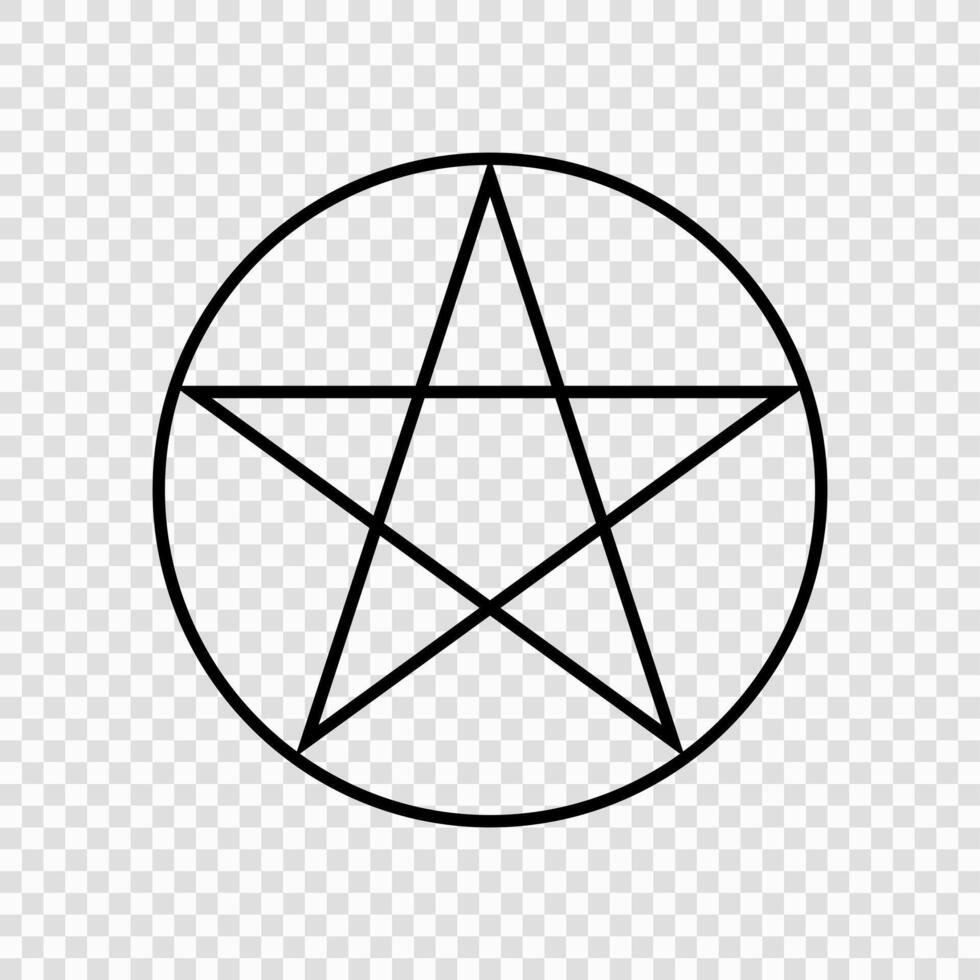 Pentagram Symbol in Black vector