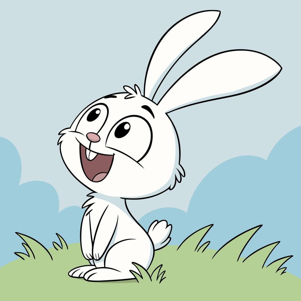 Fun and Playful Happy Bunny Vectors for Greeting Cards