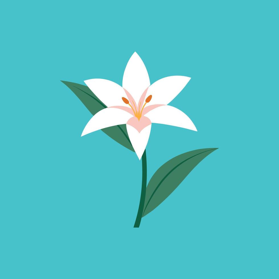 Beautiful Zephyranthes Flower Canvas Art for Home Decor vector