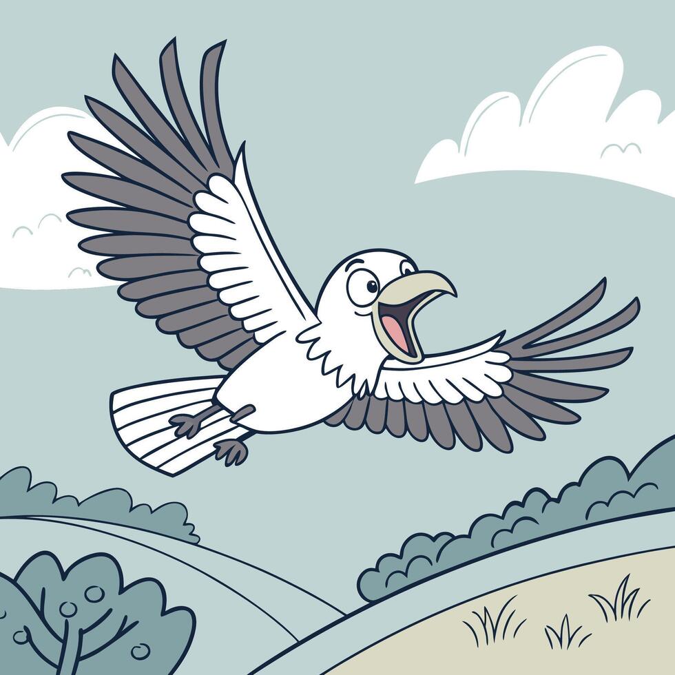 Stylized Flying Bird Illustrations for Nature-Themed Designs vector