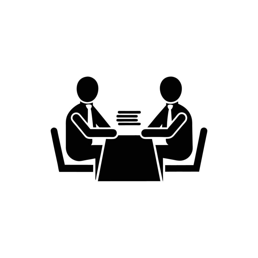 Two people sitting at a table with a book vector