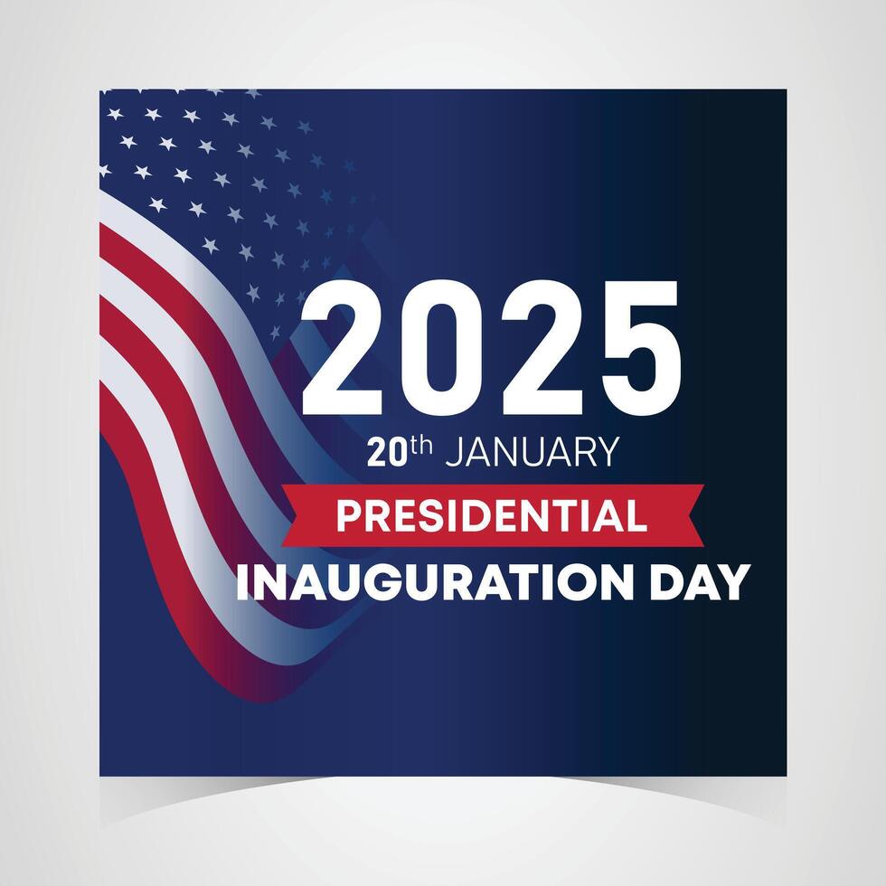 2025 presidential inauguration day background with bold red and blue flag-themed design, ideal for patriotic, modern, and professional event-related digital artwork vector