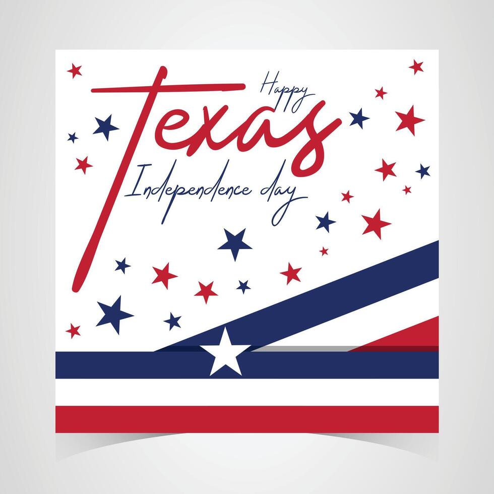 Celebrate Texas Independence Day with a vibrant design featuring stars, stripes, and bold text, perfect for patriotic events and commemorative occasions vector