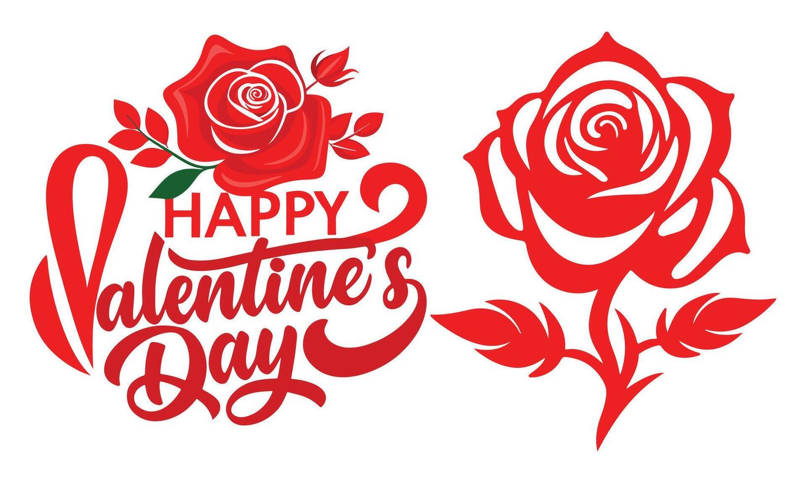 Happy valentine's day lettering design vector