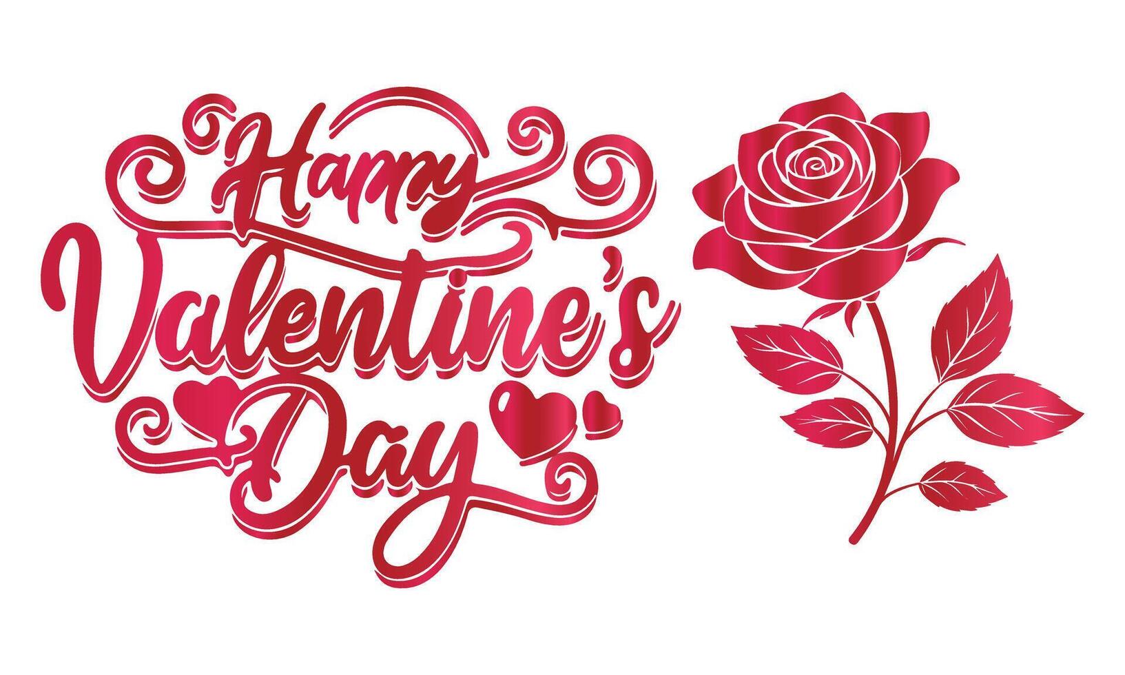 Happy Valentines Day Typography Design vector