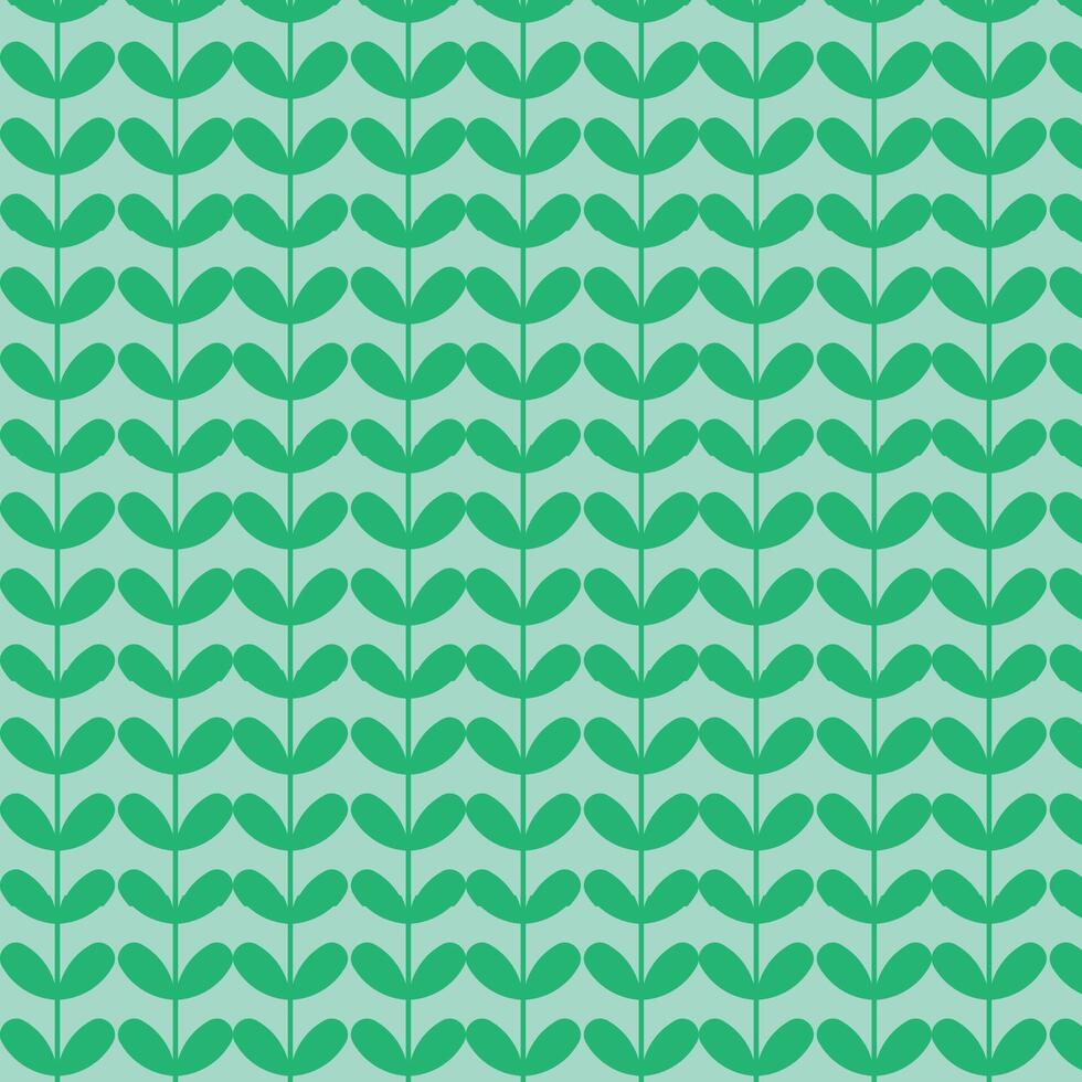 Turquoise background with leaf pattern vector