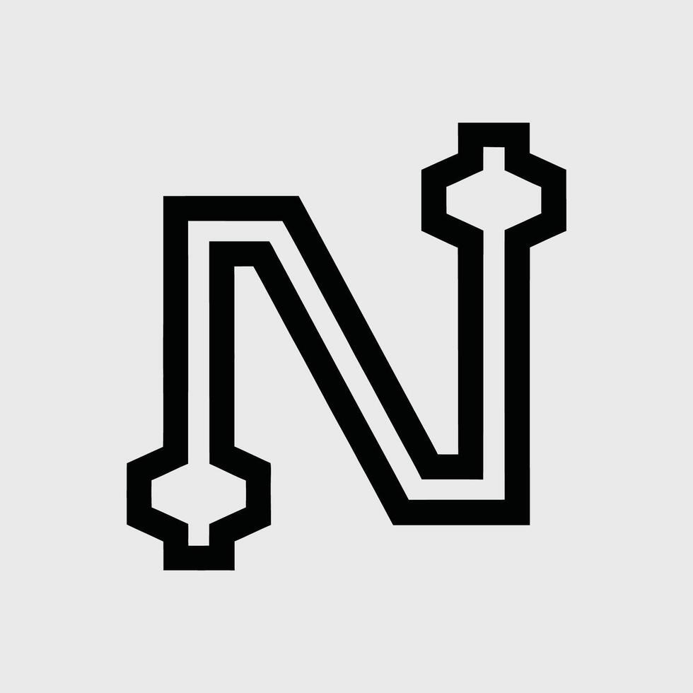 N Letter logo, modern logo, company logo, creative logo, business logo vector