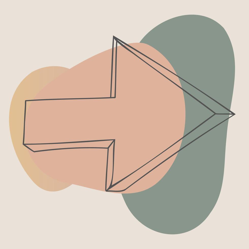 An illustration of an arrow pointing in a direction vector