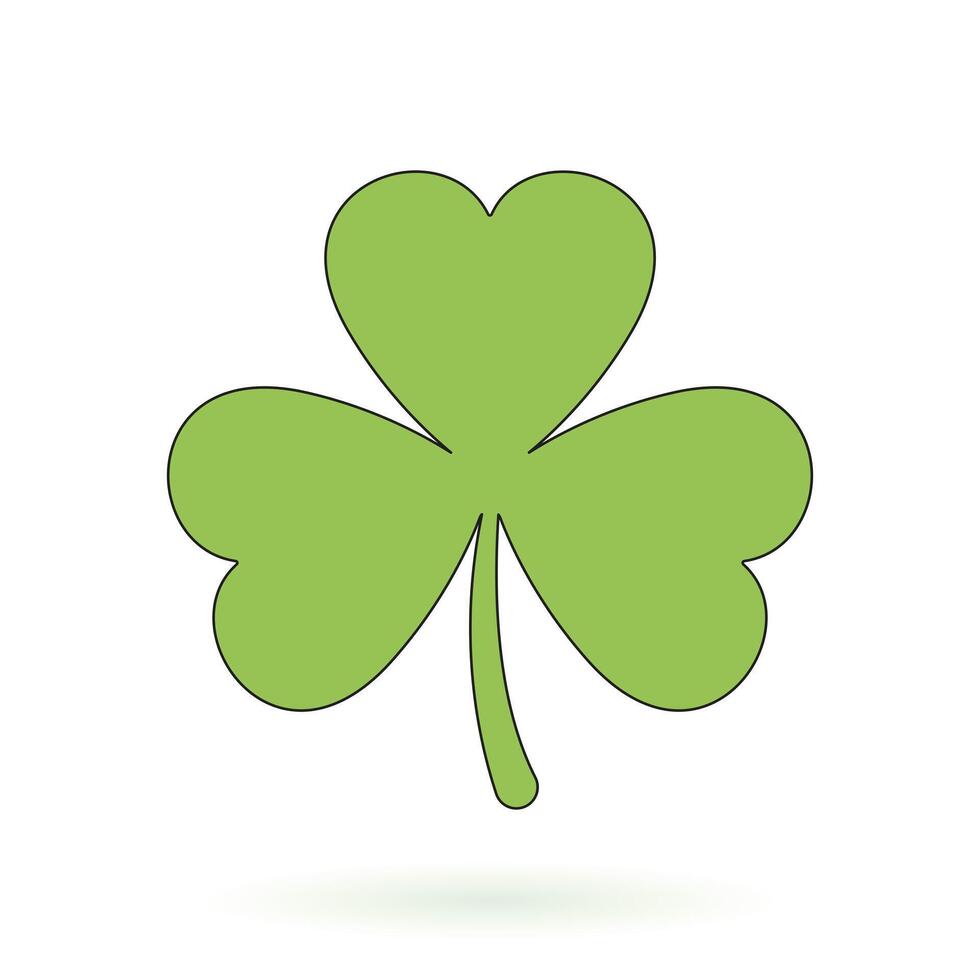 Green three leaf clover vector