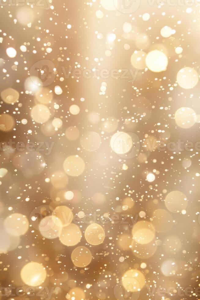 String of warm lights is creating a beautiful bokeh effect photo
