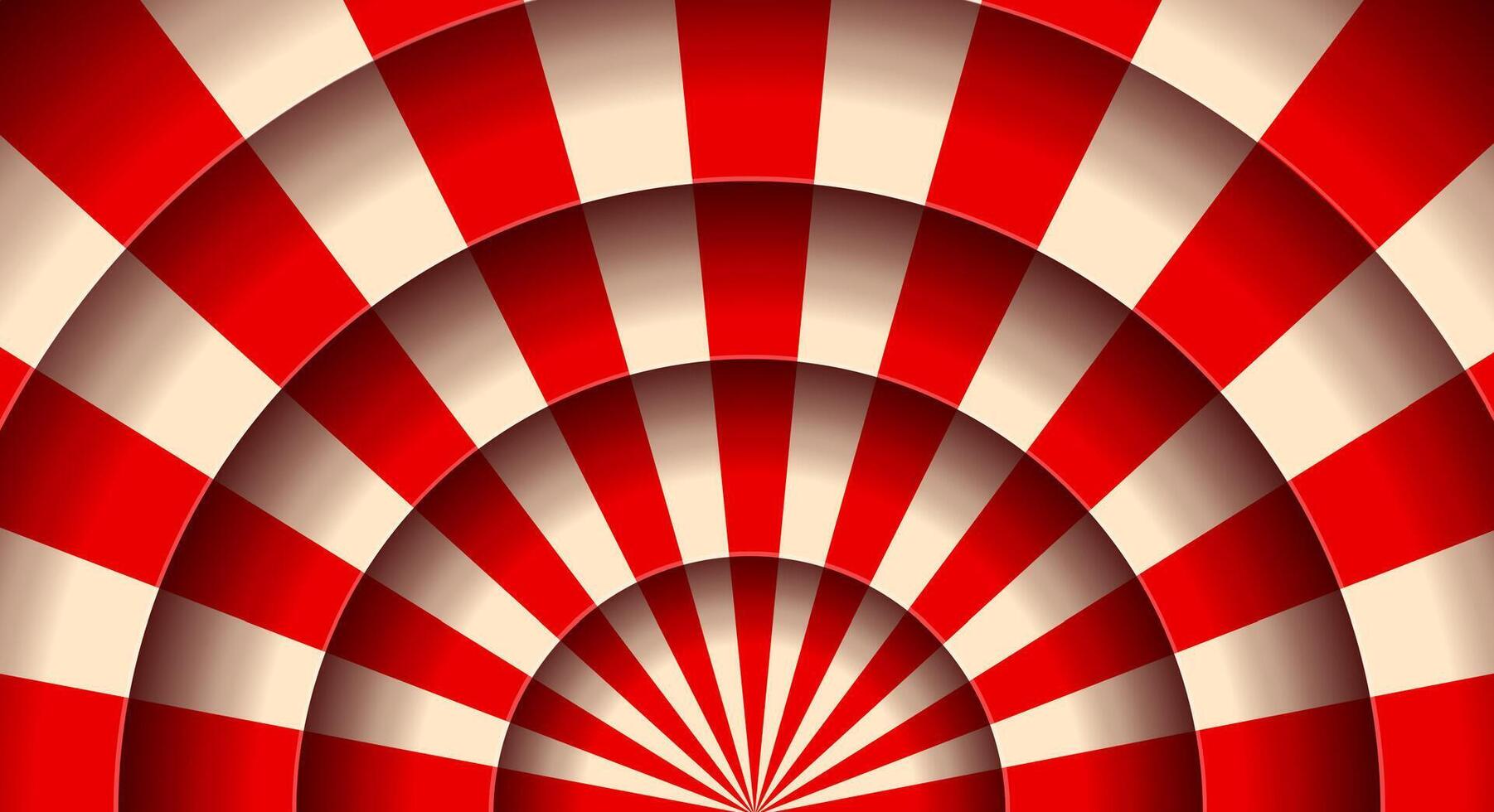 Striped line curtains on paper cut circus stage vector