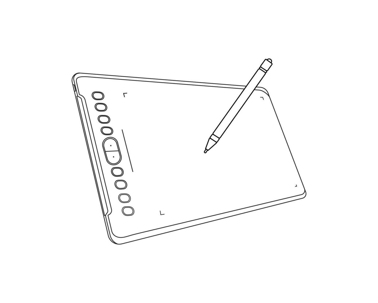 Graphic pad design and art illustration vector