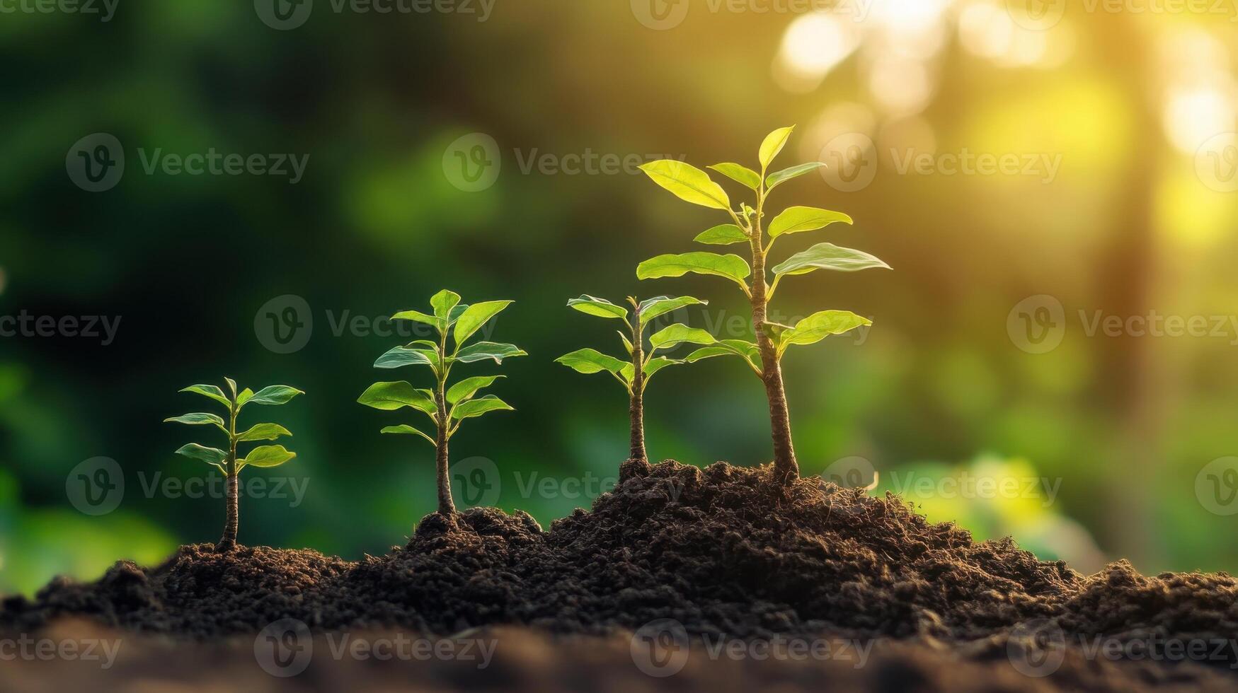 Growing Tree Steps Representing Business Progress photo