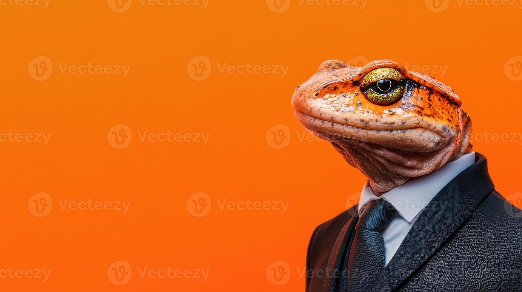 Portrait of a Salamander in a Formal Business Suit for Creative Use photo