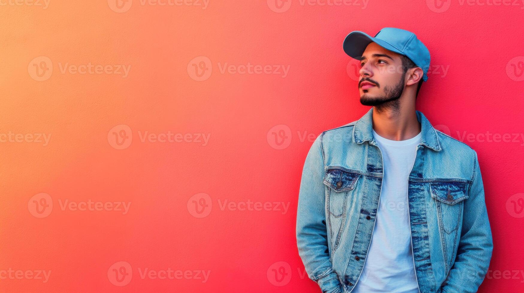 Trendy Young Man in Blue Jeans for Fashion and Lifestyle Content photo