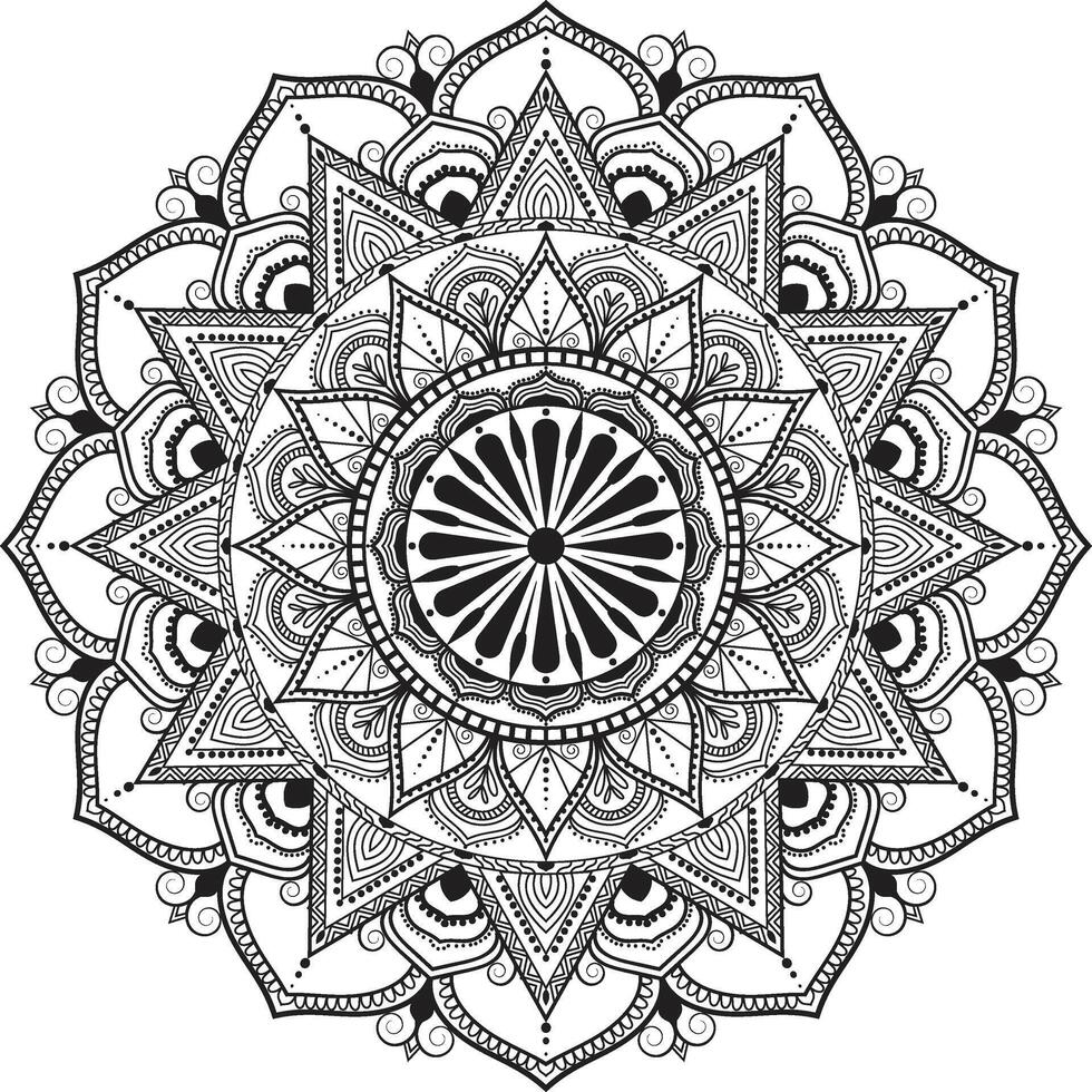 Mandala coloring book template wallpaper vector