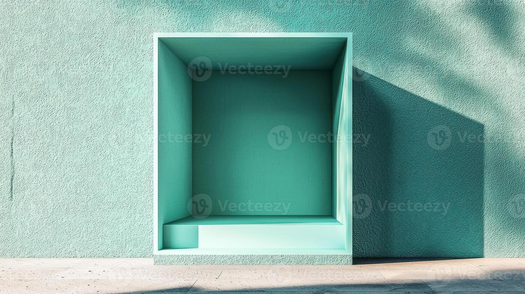 minimal modular structure with simple geometry and clean aesthetic, featuring soft background photo