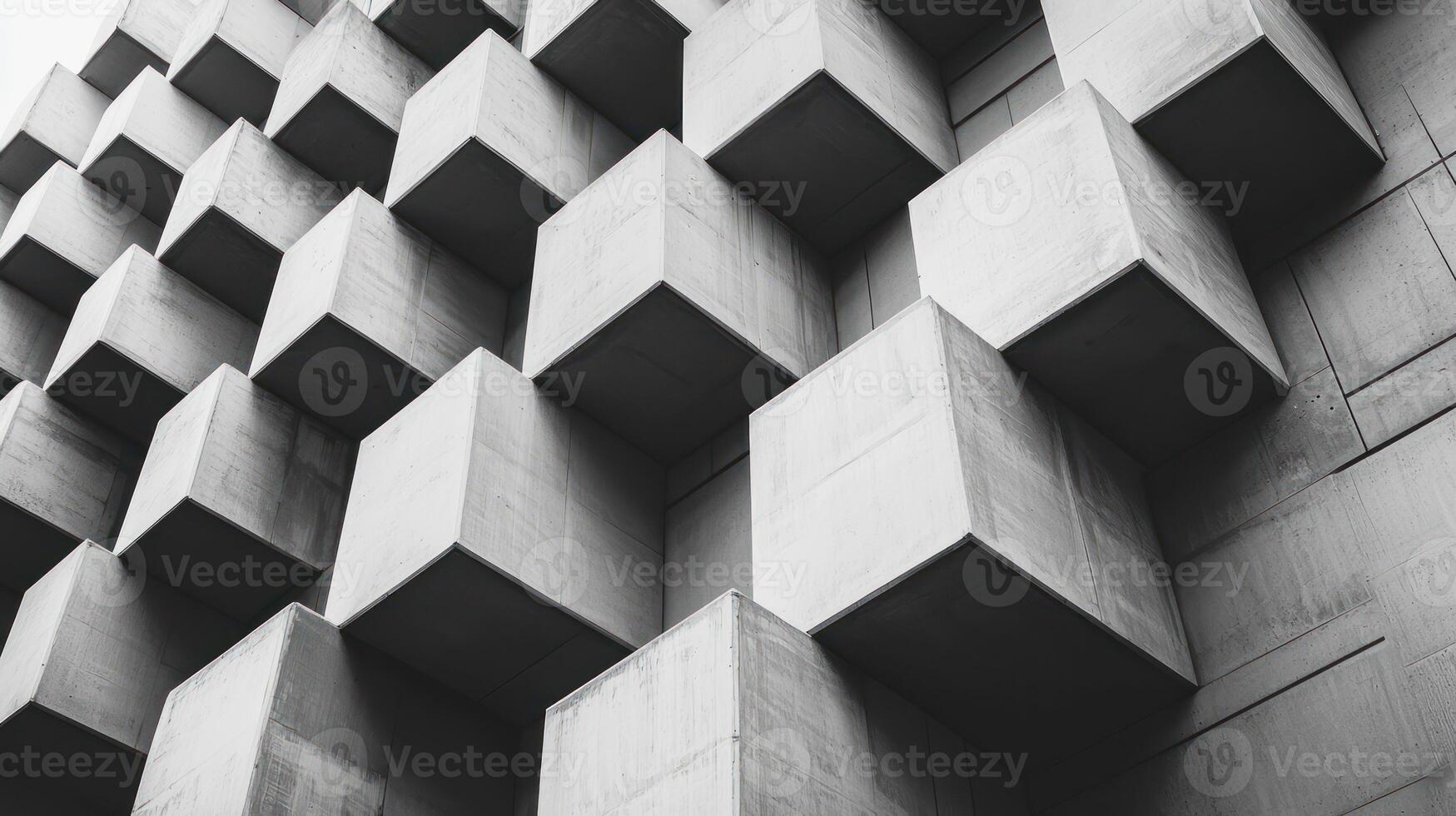 Minimal modular structure with simple geometry and clean aesthetic photo