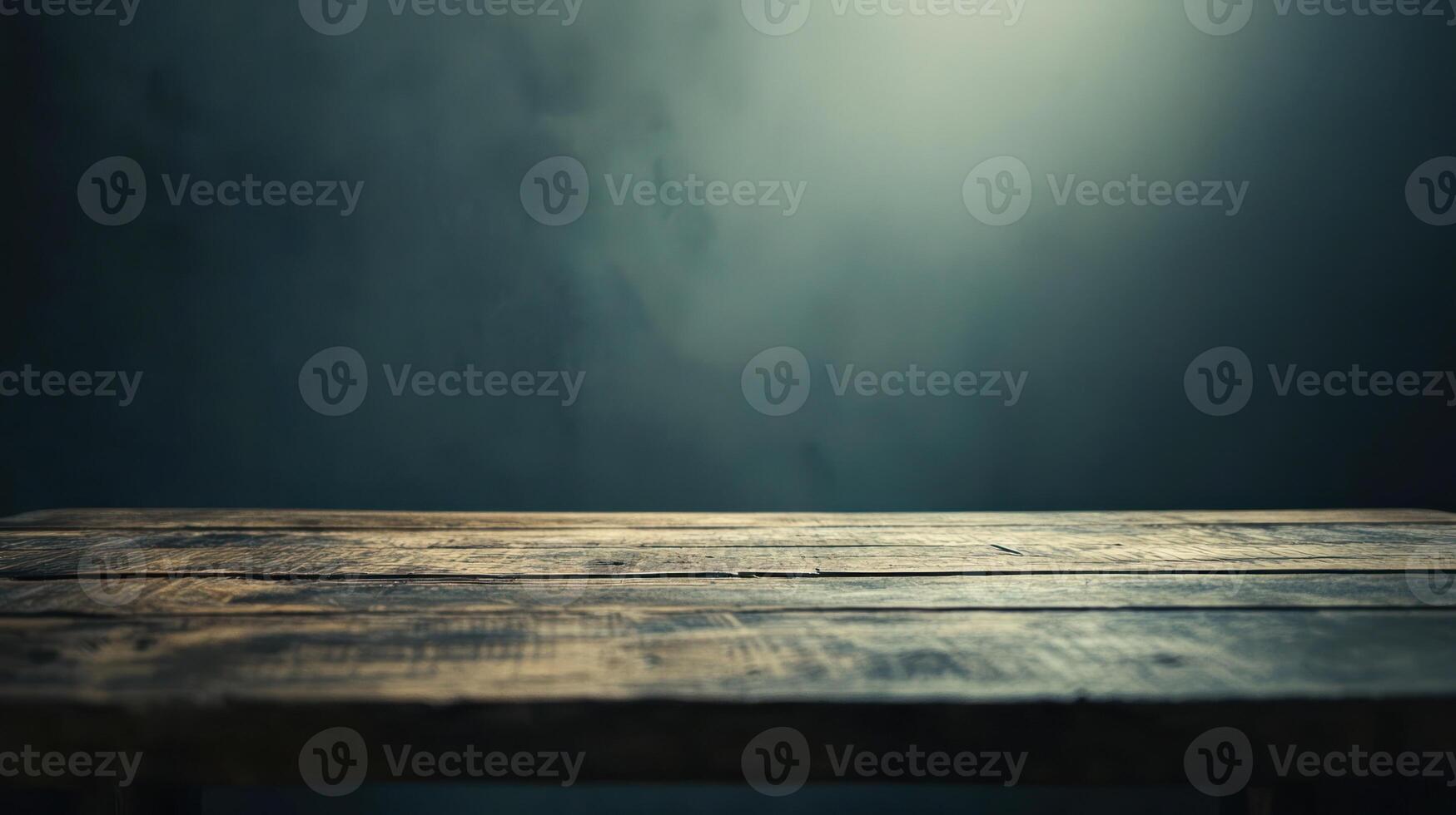 Empty wooden table desaturated tones muted light minimal composition with natural texture appearance photo