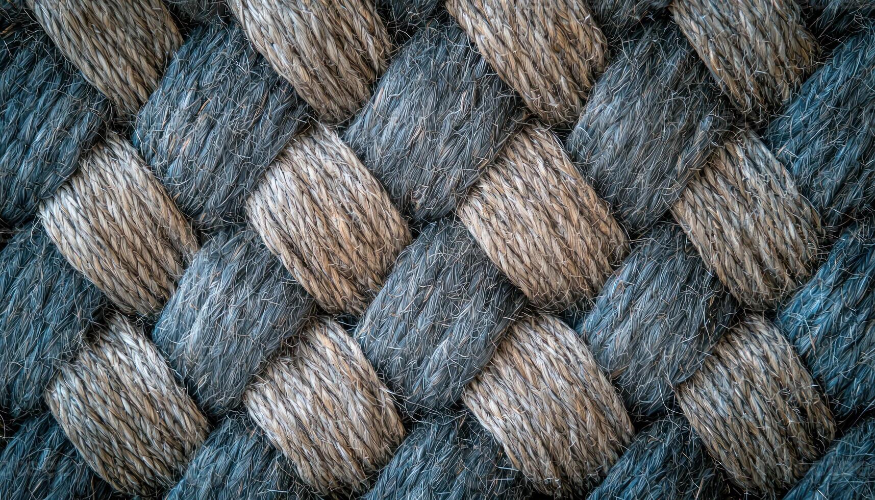 Desaturated woven rug calm pattern textile texture creates soothing visual impact photo