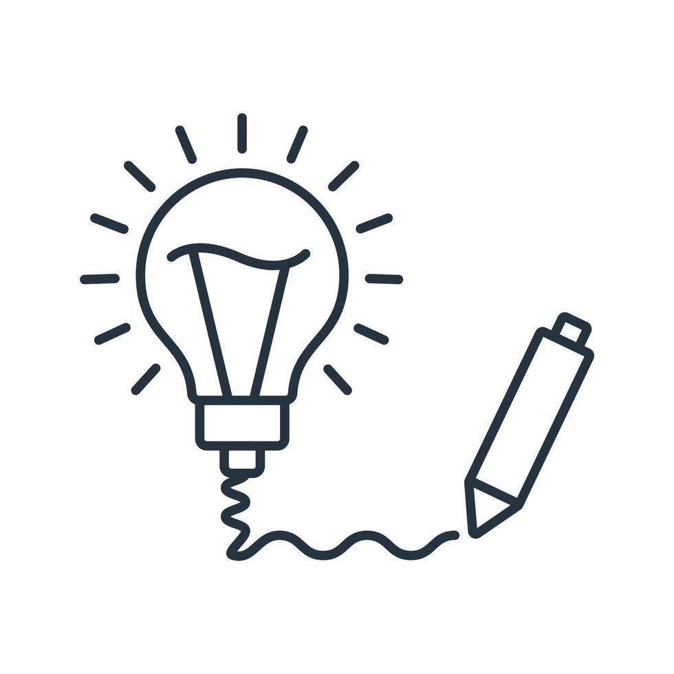 creativity flat icons symbol line elements for infographic web vector