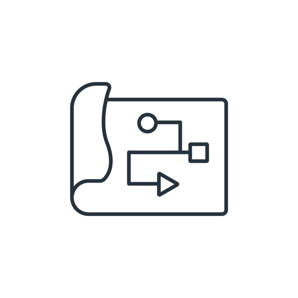 Logic flat icons symbol line elements for infographic web vector