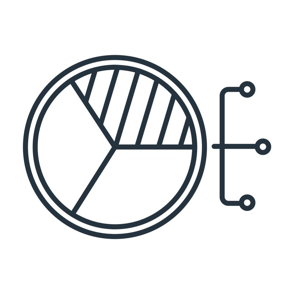 Analysis flat icons symbol line elements for infographic web vector