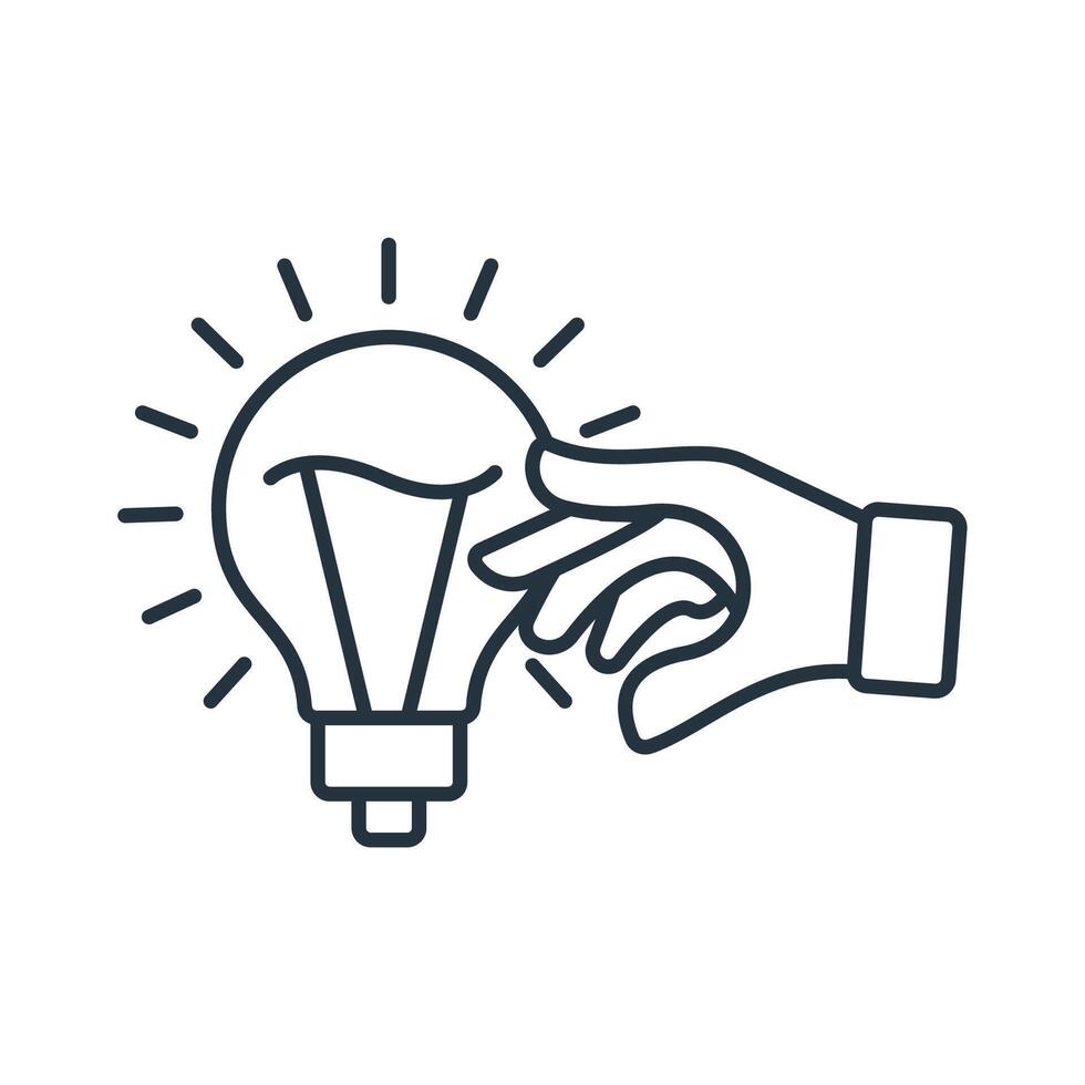 Innovation flat icons symbol line elements for infographic web vector