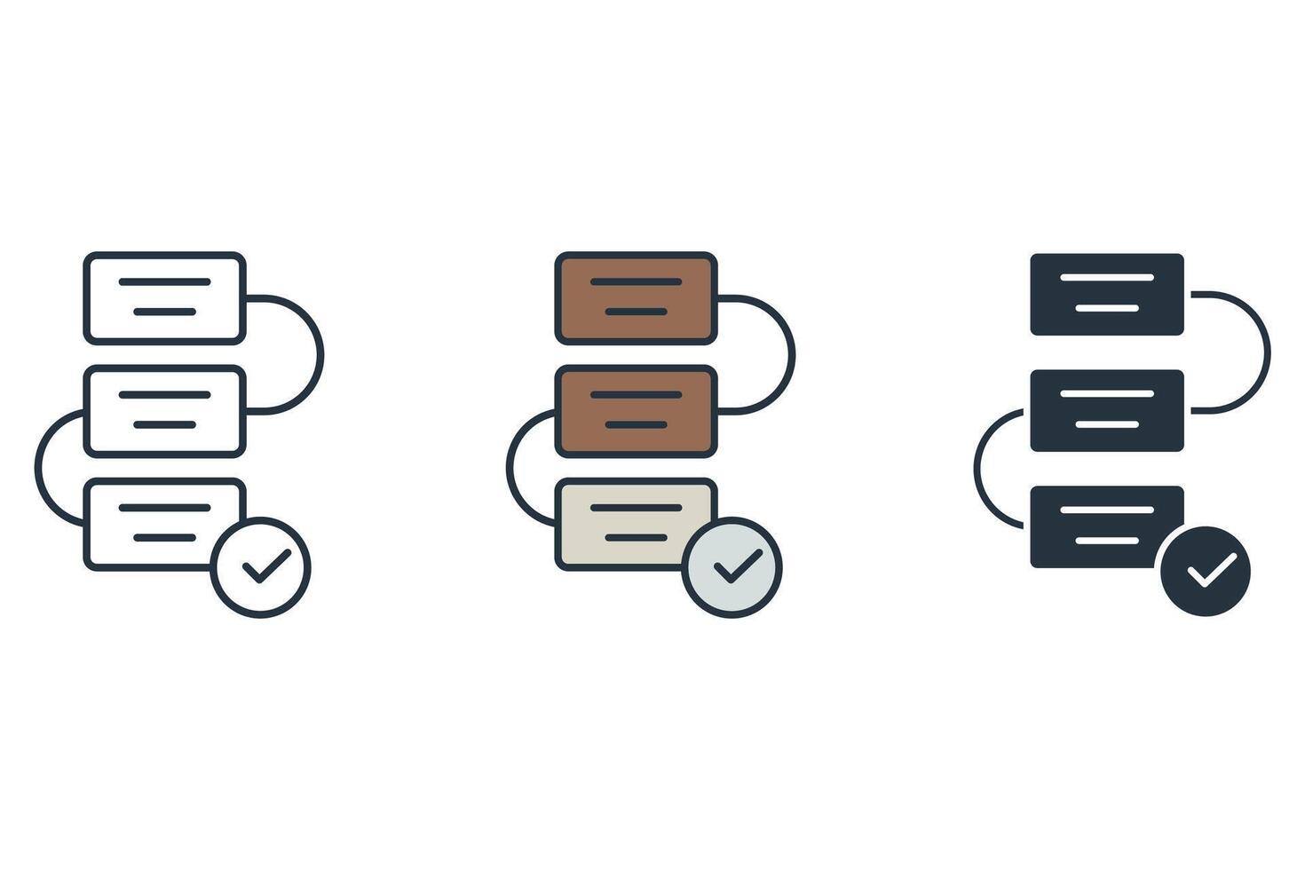 planification flat icons symbol line elements for infographic web vector