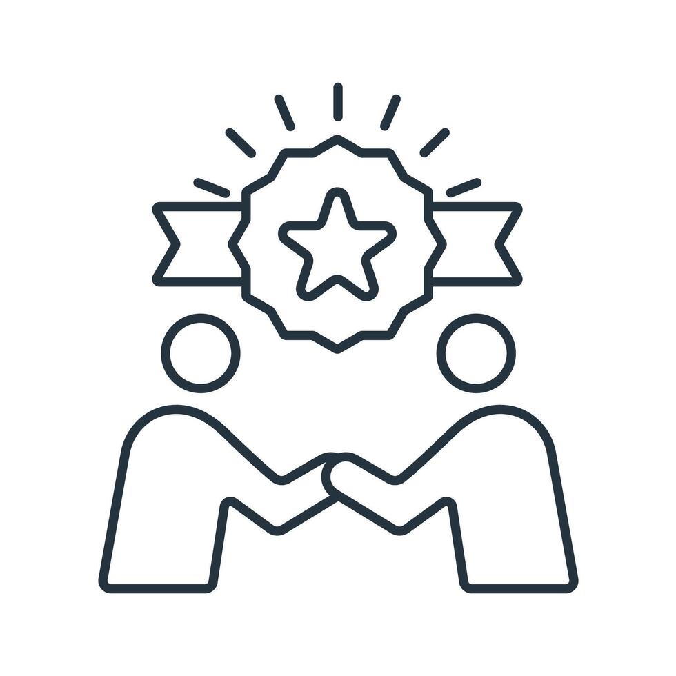 leadership flat icons symbol line elements for infographic web vector