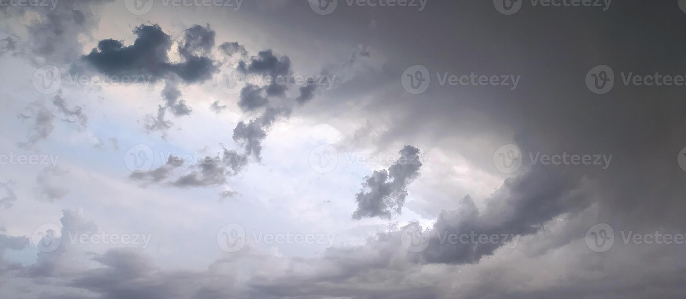 Dramatic cloud formation fills the sky during an overcast evening, hinting at an approaching storm photo