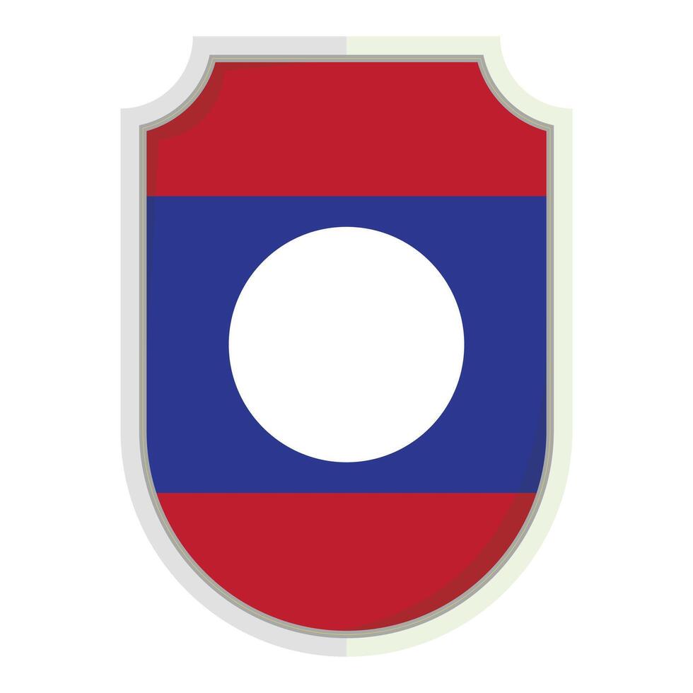 Laos national flag shield vector