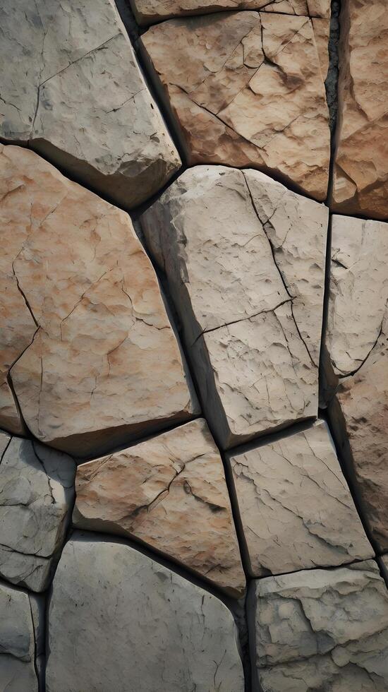 Natural rock textures in a minimalist vertical shot, with muted tones, establishing a calm and open feel. photo