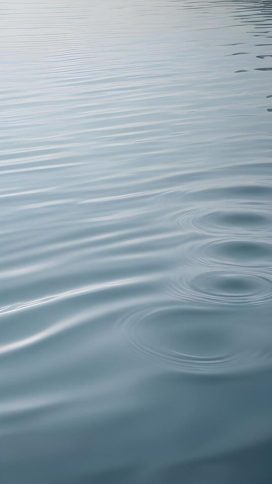 A tranquil vertical image showcasing subtle ripples on calm water, with clear areas for text placement. photo