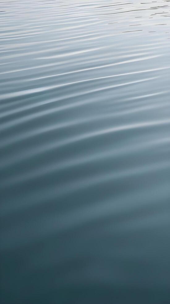 Vertical background of soft ripples on a calm water surface, creating a tranquil effect with copy space. photo
