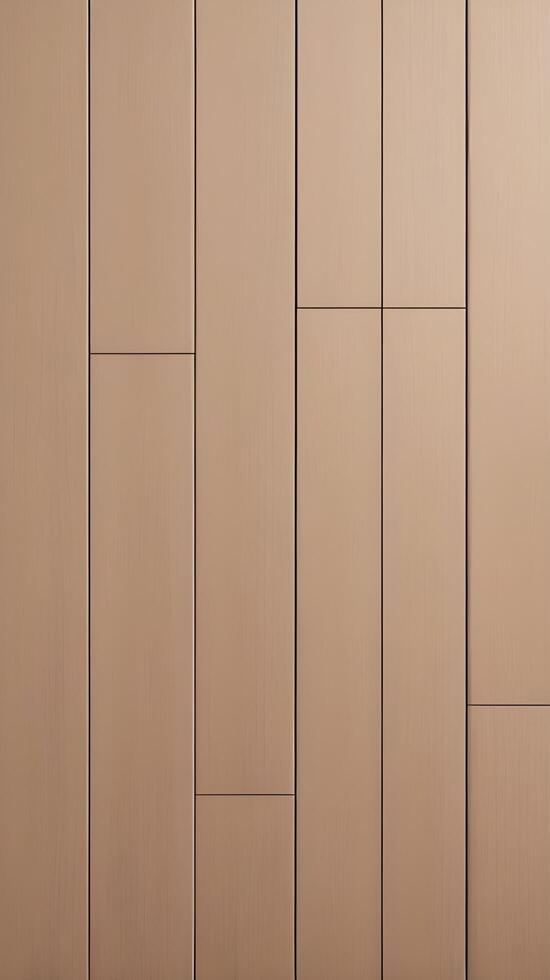 Close-up of vertical wooden panels in a clean, modern design with neutral tones and open space for design purposes. photo