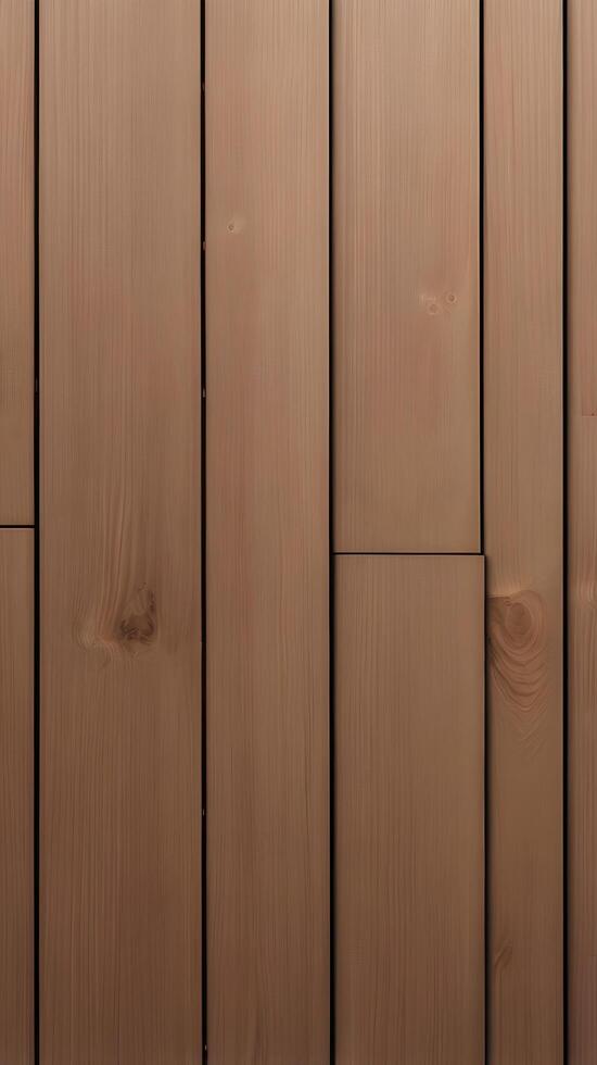 A close-up view of sleek wooden panels arranged vertically, with soft neutral tones and open areas ideal for design. photo