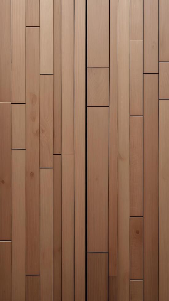 A close-up vertical image of wooden panels in a minimalist design, featuring neutral tones and plenty of open space for design elements. photo