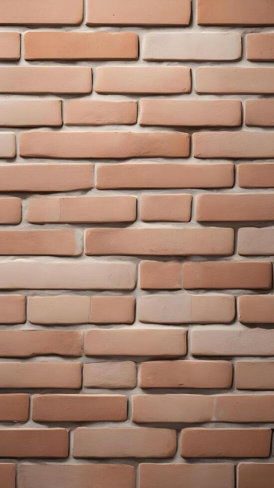 A high-detail vertical background of a clean, minimalist brick wall in neutral tones, perfect for overlaying designs or text. photo