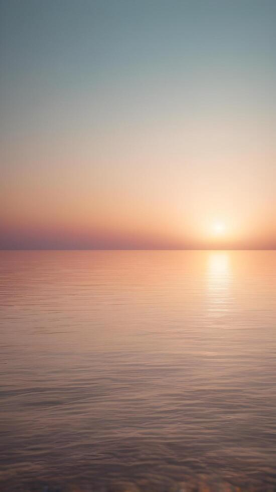 A vertical composition showcasing a seamless color gradient on the horizon, creating a peaceful, minimalist background. photo