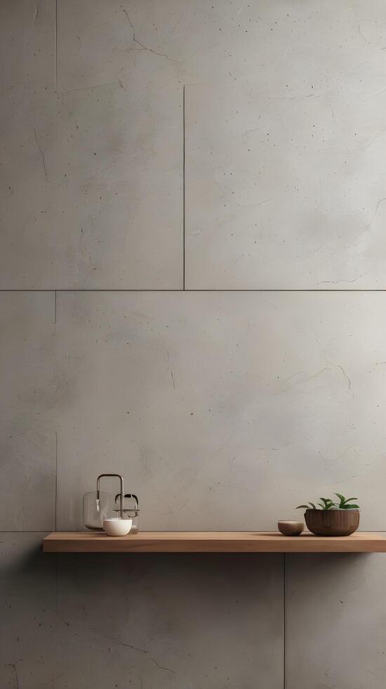 A vertical background of a concrete wall with subtle texture and muted colors, perfect for simple, modern designs. photo