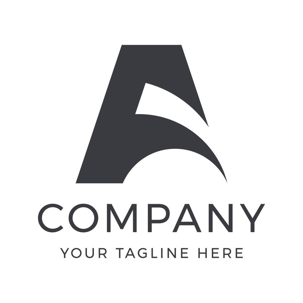 Minimal A letter logo template, A branding logo. vector