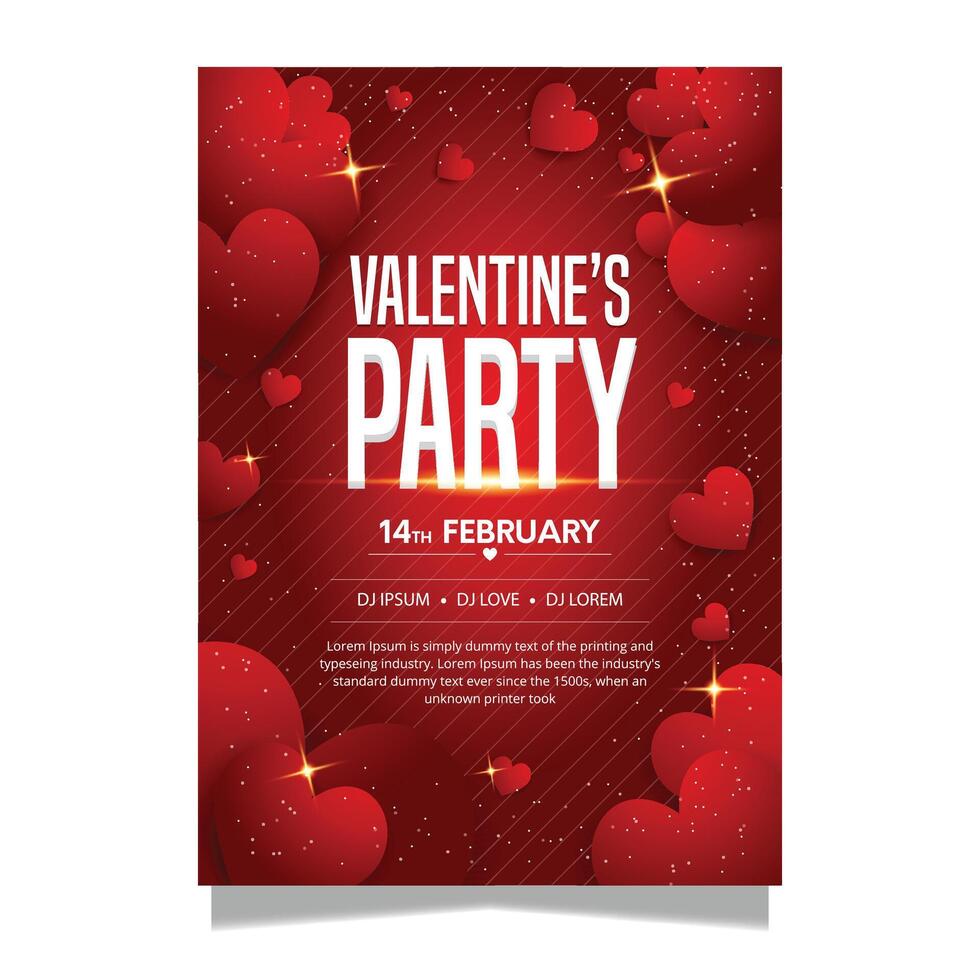Love Day Event Night Poster Template design vector