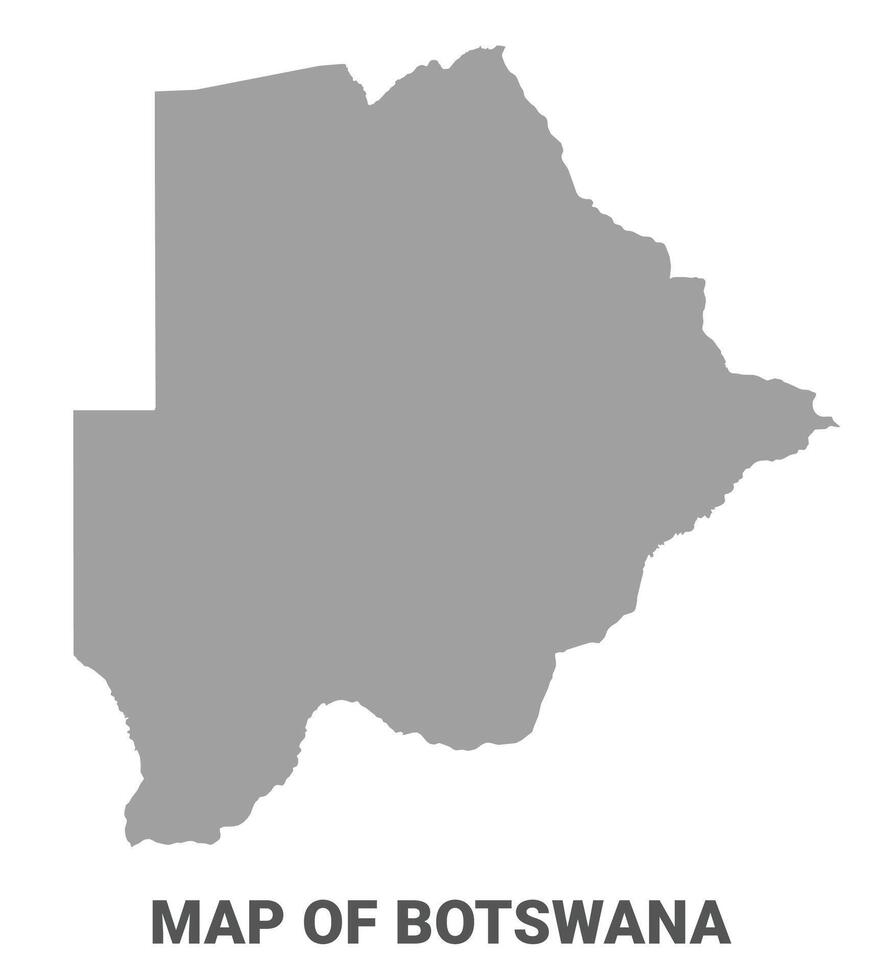 Simple flat Botswana map Grey vector