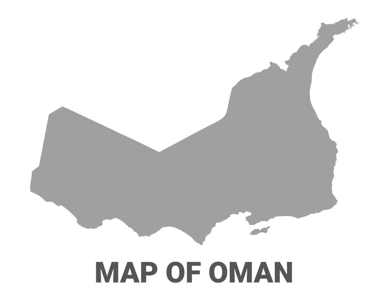 Simple flat Oman map Grey vector